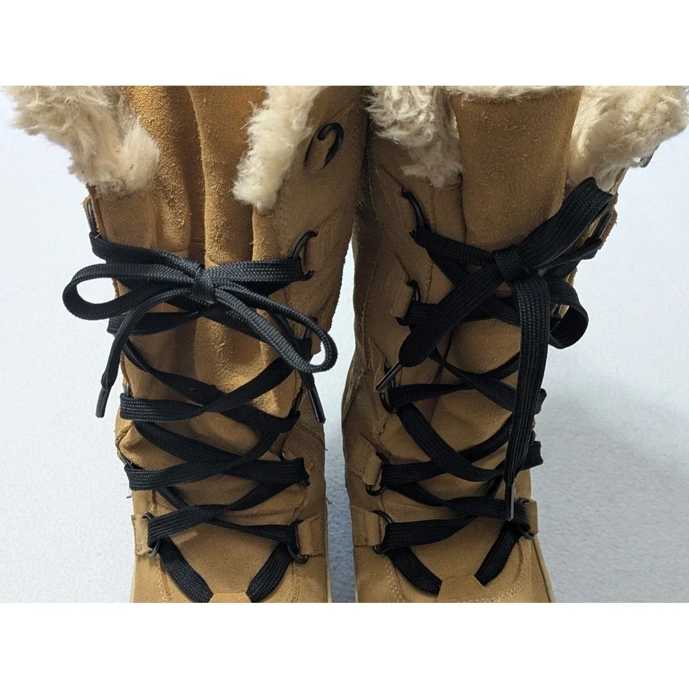 Sorel Tivoli IV Tall Boots Curry Black Brown Winter Snow Women's Size 10